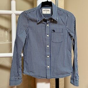 Abercrombie Kids Blue and White Checkered Shirt